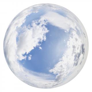 HDRi Skydome of Blue Clouded Sky 16K 